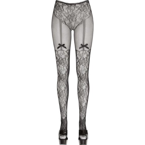 Cottelli Collection Stockings & Hosiery Panty met Mix van Fijn Mesh en Strikjes