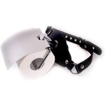 Kiotos Leather Fetish Ball Gag met WC Rol Houder Verstelbaar