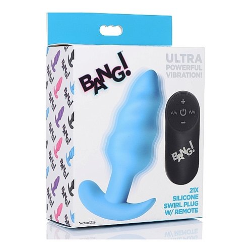 Bang! Vibrerende Siliconen Swirl Buttplug