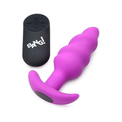 Vibrerende Siliconen Swirl Buttplug