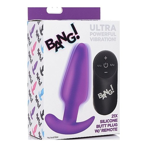 Bang! Vibrerende Siliconen Buttplug Glad