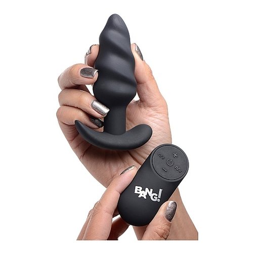 Bang! Vibrerende Siliconen Swirl Buttplug