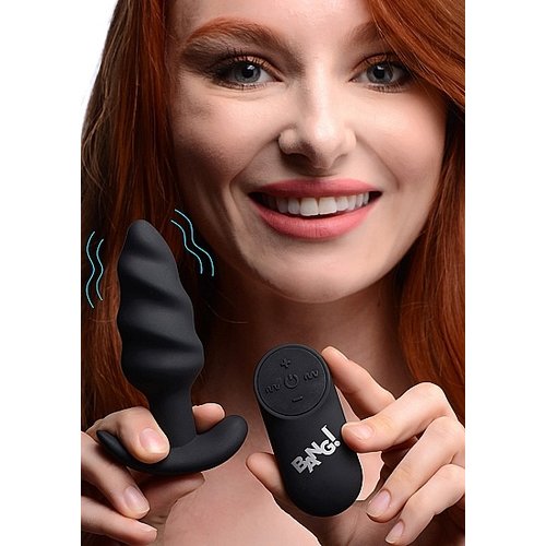 Bang! Vibrerende Siliconen Swirl Buttplug