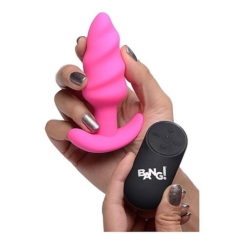 Bang! Vibrating Siliconen Swirl Butt Plug