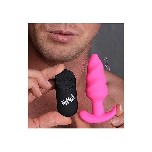 Bang! Vibrating Siliconen Swirl Butt Plug