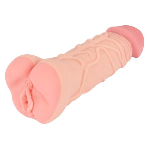 Nature Skin 2 in 1 Realistische Penis Sleeve met Vagina Masturbator