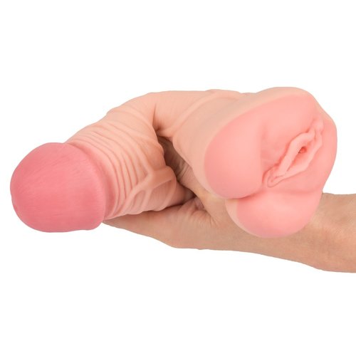 Nature Skin 2 in 1 Realistische Penis Sleeve met Vagina Masturbator