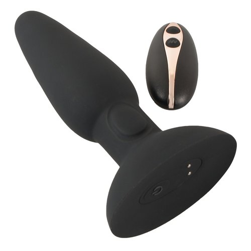 Black Velvets Kloppende Buttplug met Vibratie en Dubbele Motor