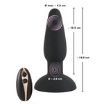 Black Velvets Kloppende Buttplug met Vibratie en Dubbele Motor