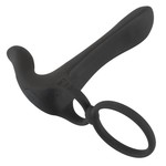 Black Velvets Koppel Vibrator met Penis en Balzak Ring