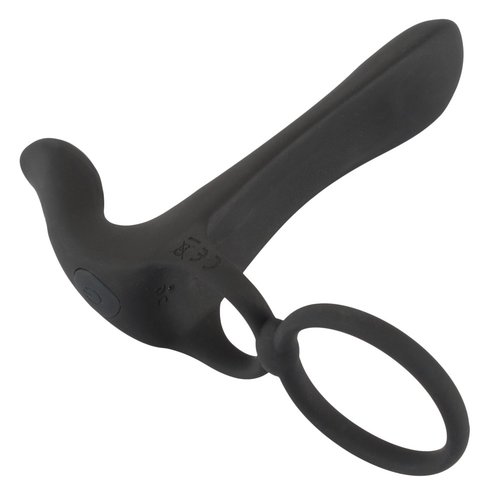 Black Velvets Koppel Vibrator met Penis en Balzak Ring
