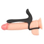 Black Velvets Koppel Vibrator met Penis en Balzak Ring