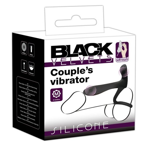 Black Velvets Koppel Vibrator met Penis en Balzak Ring