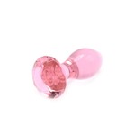 Kiotos Glass Glazen Buttplug met Edelsteen Stop Roze Medium