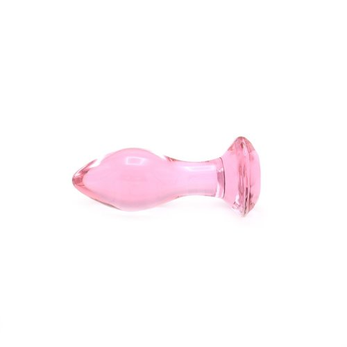 Kiotos Glass Glazen Buttplug met Edelsteen Stop Roze Medium