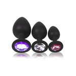 Blackdoor Collection Fluweelzachte Buttplug Set met Kristallen Stop