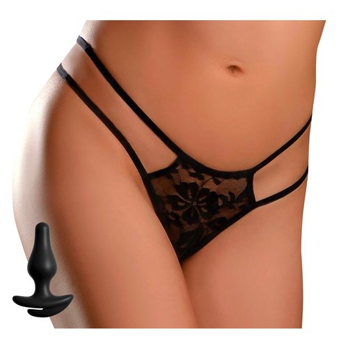 Hookup Slipje met Buttplug Parelstring S-L