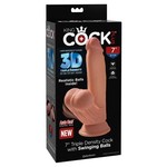 King Cock Triple Density Dildo Zuignap Dildo Zwaaiend Balzak