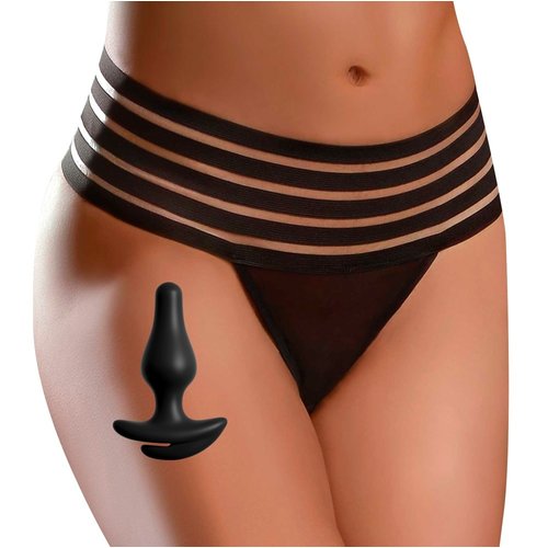 Hookup Kruisloze Buttplug String met Tailleband S-L