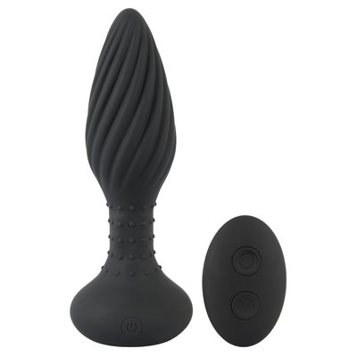 ANOS Vibrerende Buttplug Luxe Geribbeld