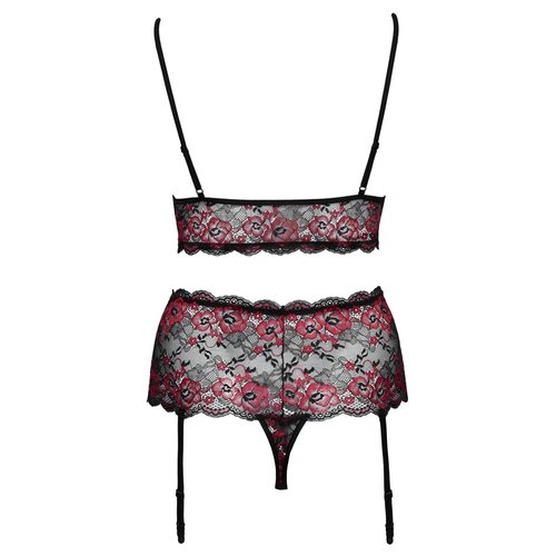 Cottelli Curves Curvy Kruisloos Kanten Lingerie Set met Parel Bandjes