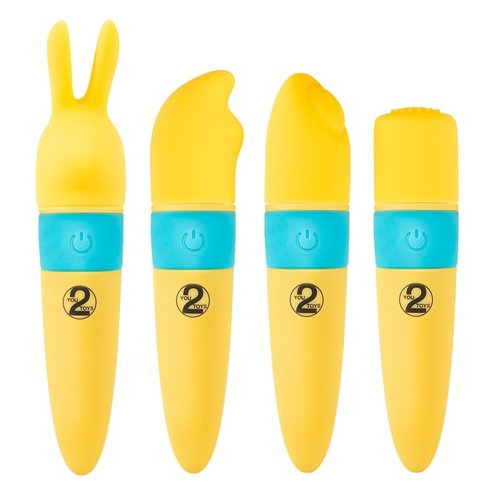 You2Toys Pocket Power Mini Vibrator met Opzetstukken