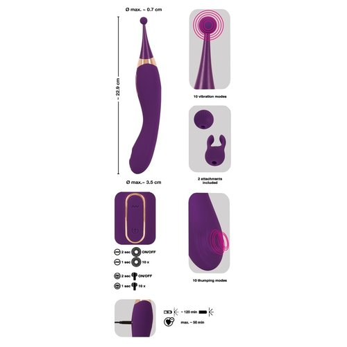 JAVIDA Javida 2 in 1 Pulserende Vibrator