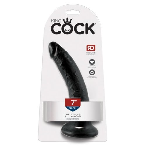 King Cock King Cock Natuurlijke Dildo Medium Zwart