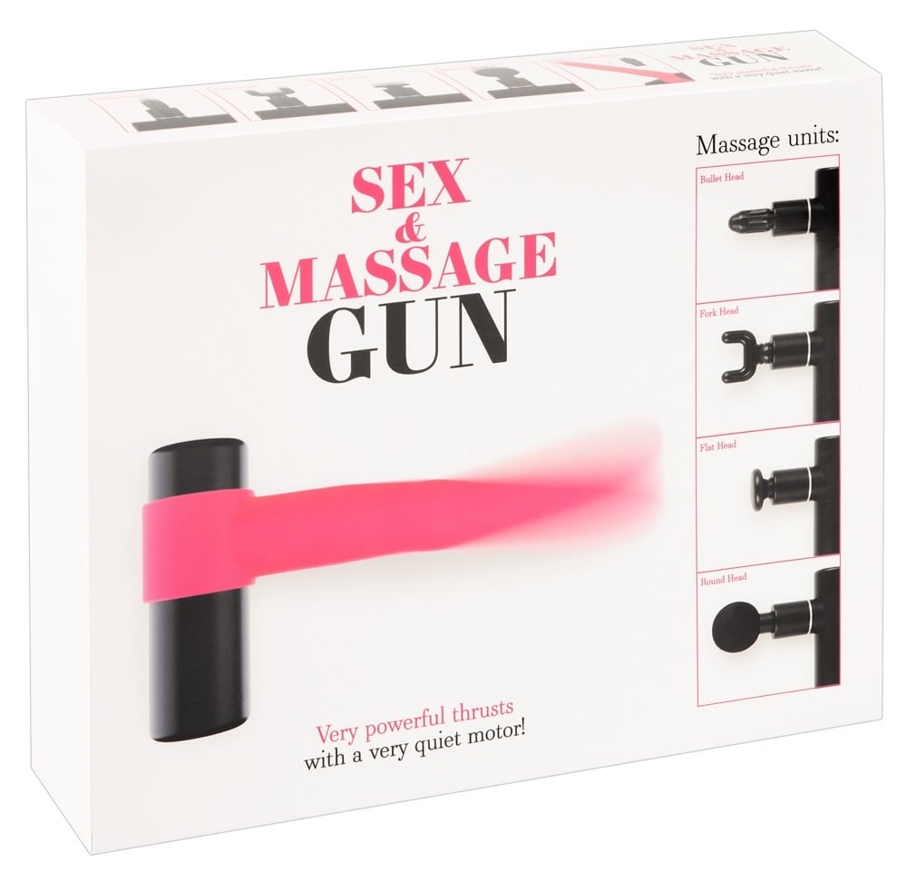 Sex and Massage Gun Vibrator met 4 Opzetstukken afbeelding foto