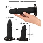 Bad Kitty Hoogwaardige Interne Voorbind Triple Dildo Set van 3