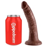 King Cock King Cock Natuurlijke Dildo Medium Donkerbruin