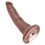 King Cock King Cock Natuurlijke Dildo Medium Donkerbruin