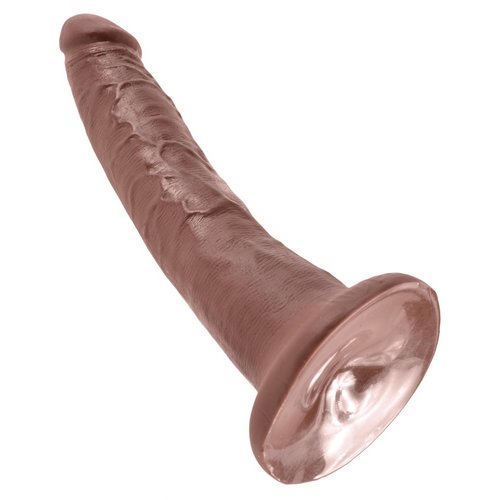 King Cock King Cock Natuurlijke Dildo Medium Donkerbruin