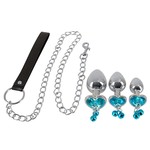 You2Toys Metalen Buttplug Set met Aanlijnriem