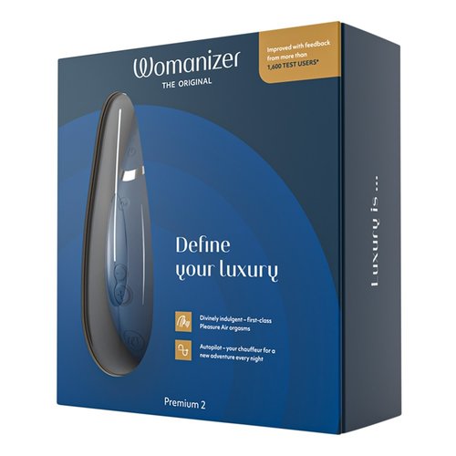 Womanizer Womanizer Premium 2 Luxe Luchtdruk Vibrator Blauw