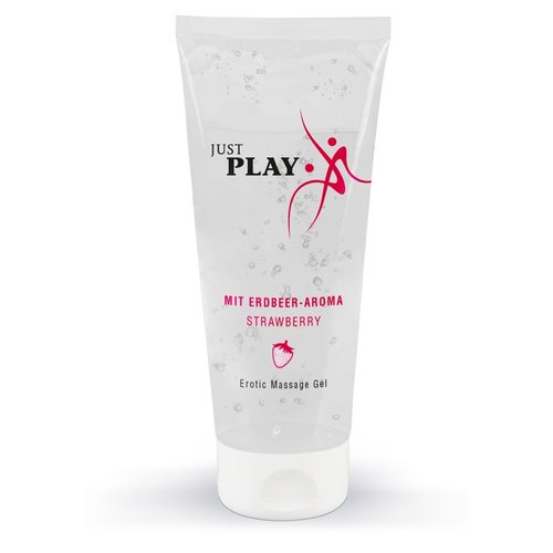 Just Glide Just Play Glijmiddel Gel met Smaak Aardbei 200 ml