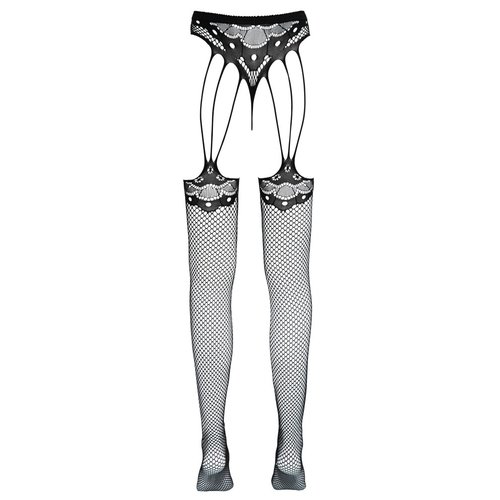 Cottelli Collection Stockings & Hosiery Uitdagende Rio String met Aangehechte Kousen