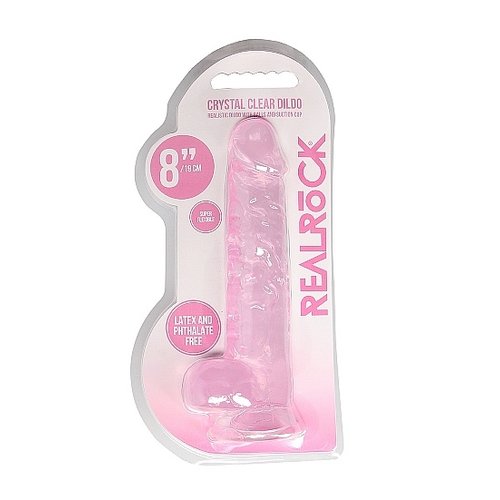 RealRock Crystal Clear Realistische Dildo Transparant met Zuignap 20 cm