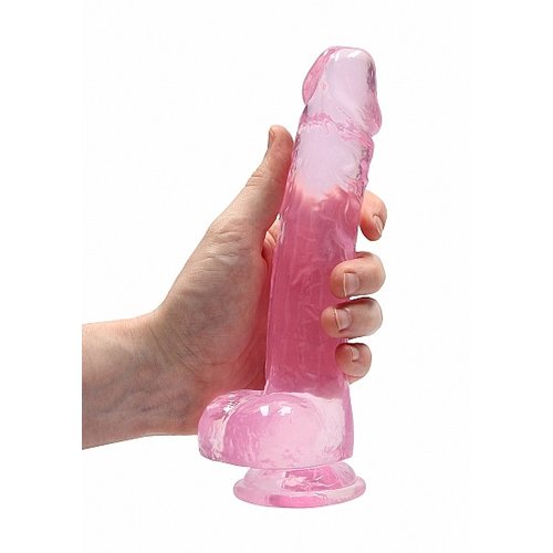 RealRock Crystal Clear Realistische Dildo Transparant met Zuignap 20 cm