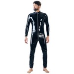 Black Level Vinyl Lak Body Jumpsuit voor Mannen