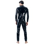 Black Level Vinyl Lak Body Jumpsuit voor Mannen