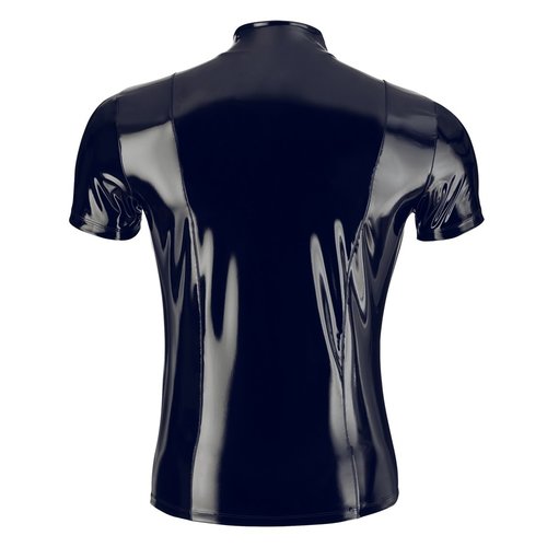 Black Level Vinyl Lak Body voor Mannen Laag Uitgesneden