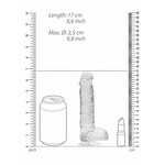 RealRock Realistisch Doorzichtige dildo met Balzak 15 cm