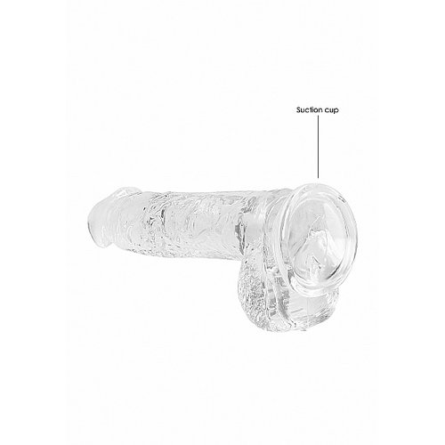 RealRock Realistisch Doorzichtige dildo met Balzak 15 cm