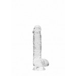 RealRock Realistisch Doorzichtige dildo met Balzak 15 cm