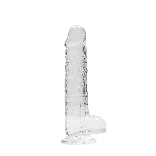 RealRock Realistisch Doorzichtige dildo met Balzak 19 cm