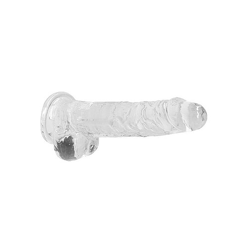 RealRock Realistisch Doorzichtige dildo met Balzak 19 cm