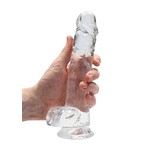 RealRock Realistisch Doorzichtige dildo met Balzak 19 cm