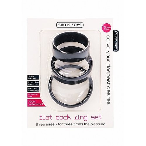 Shots Toys Flat Cockring Penis Ringen Set