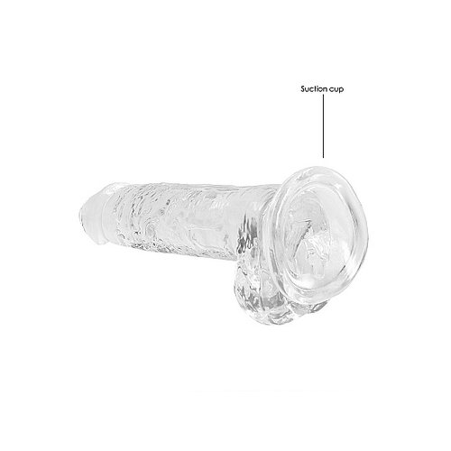 RealRock Realistic Dildo met Balzak Transparant 17 cm